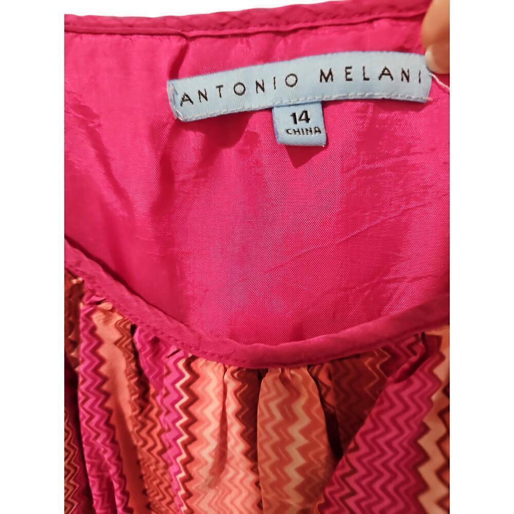 Antonio Melani Silk Mini Dress Pink Size 14 - Picture 3 of 3